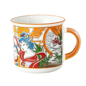 Retro cartoon ceramic cup, personalized creative water cup, classic custom logo "couple" cup