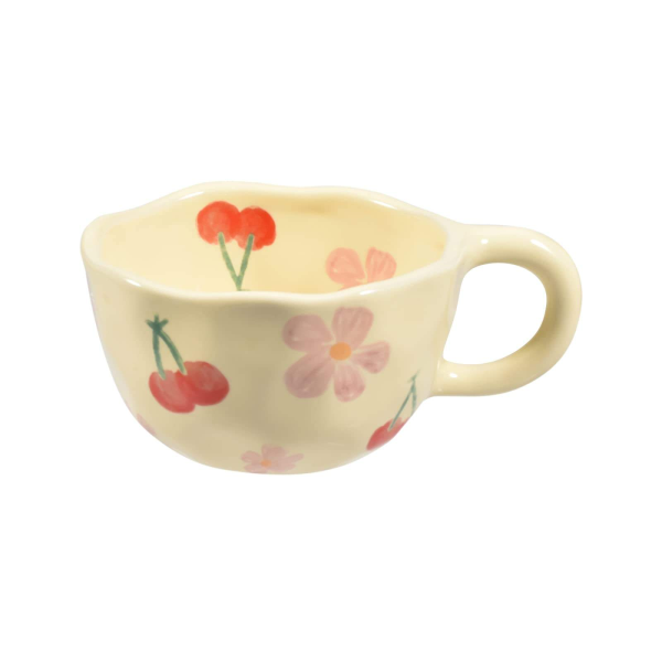 Ceramic Coffee Mug, Creative Cute Flower Cup, 8.5 oz/250 ml Beautiful Mug