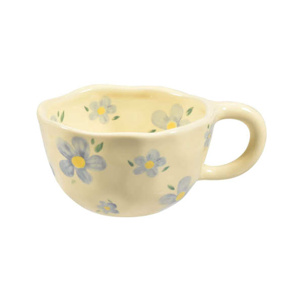 Ceramic Coffee Mug, Creative Cute Flower Cup, 8.5 oz/250 ml Beautiful Mug