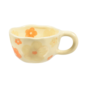 Ceramic Coffee Mug, Creative Cute Flower Cup, 8.5 oz/250 ml Beautiful Mug