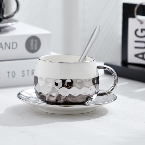 Golden Ceramic Coffee Cup