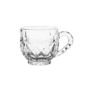 Hot Sale Glass Coffee Mugs 180ml Embossed Glass Cups, Tea Glass Coffee Cup