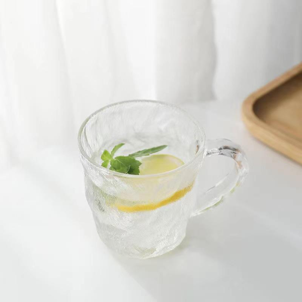 Glacier pattern with handle ins style high value cup frosted coffee beverage cup
