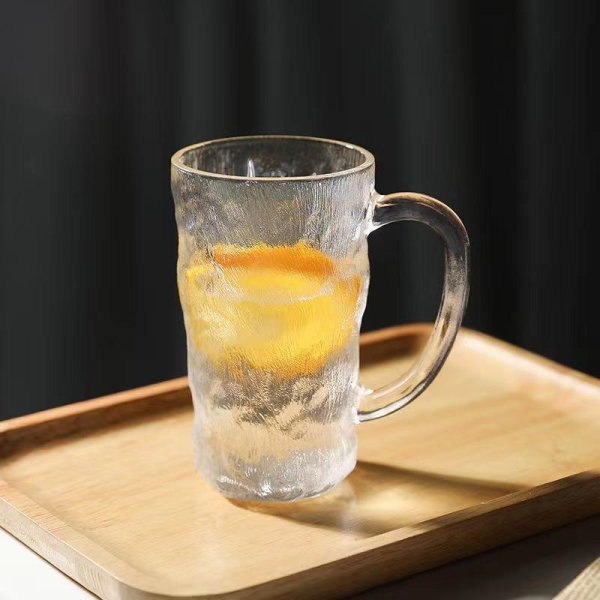 Glacier pattern with handle ins style high value cup frosted coffee beverage cup