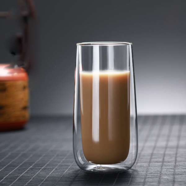 200ml Brand Custom Double Wall Glass Coffee Mug Dishwasher Safe Double Wall Thermal Cup