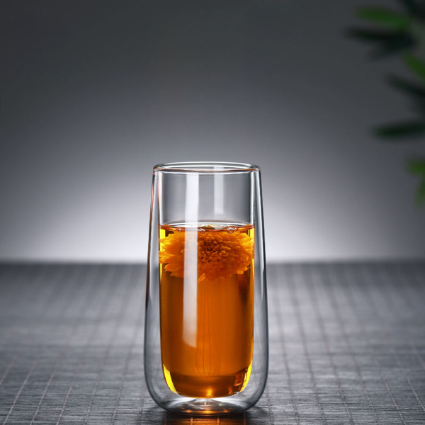 200ml Brand Custom Double Wall Glass Coffee Mug Dishwasher Safe Double Wall Thermal Cup