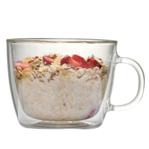 Wholesale 450ml Heat Resistant Double Wall Glass Juice Cup Borosilicate Glass Coffee Cup Tea Milk Cup