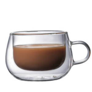 5oz Heat Resistant Double Wall Glass Juice Cup Borosilicate Glass Coffee Cup Tea Milk Cup