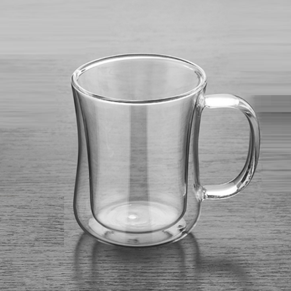 7 oz 12 oz heat resistant double wall glass coffee glass tea cup set glass