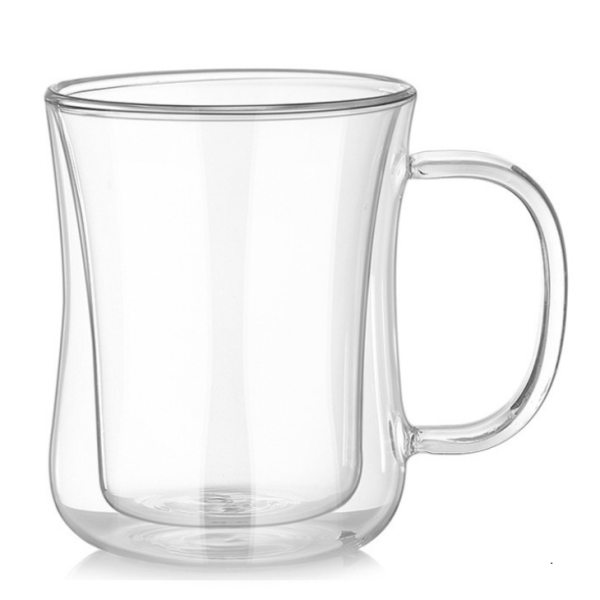 7 oz 12 oz heat resistant double wall glass coffee glass tea cup set glass
