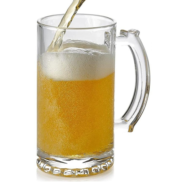 Wholesale 700ml 480ml Beer Glass Mug Beer Mug Glass Tumbler with Handle