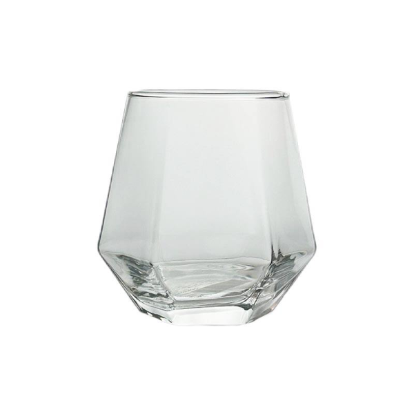 Wholesale Elegant Stemless Party Wine Glass Hexagonal Whiskey Glass