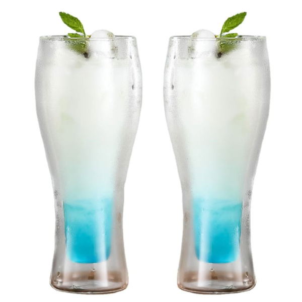 Wholesale 10oz Double Wall Glass Juice Cup Borosilicate Glass Coffee Cup Tea Cup