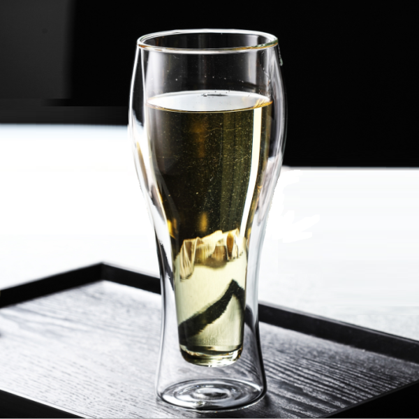 Wholesale 10oz Double Wall Glass Juice Cup Borosilicate Glass Coffee Cup Tea Cup
