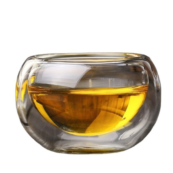 Wholesale 50ml Heat Resistant Borosilicate Tea Cup Double Wall Tea Coffee Glass Cup