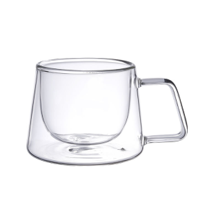 Best Selling Heat Resistant Double Walled Coffee Glass Mugs Double Wall clear Glass Coffee Cup