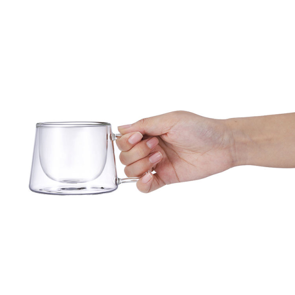 Best Selling Heat Resistant Double Walled Coffee Glass Mugs Double Wall clear Glass Coffee Cup