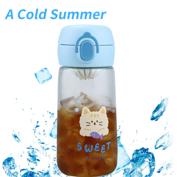 Custom Logo Free Sample Gift Plastic Water Bottle With Lid for Children