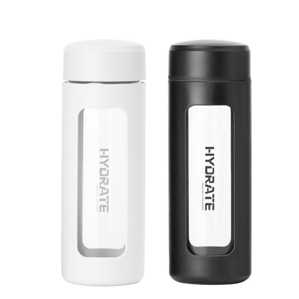 Eco-Friendly Infuser Glass Water Bottle Minimalist Style with Direct Drinking Feature