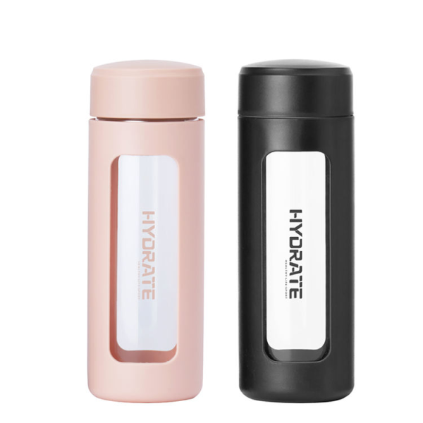Eco-Friendly Infuser Glass Water Bottle Minimalist Style with Direct Drinking Feature