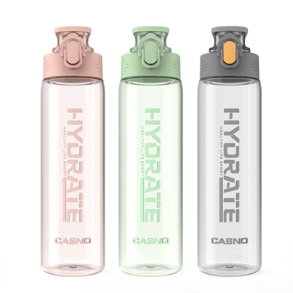 Hotsale Daily Drinkware One-botton Open Sport Transparent Water Plastic Bottles