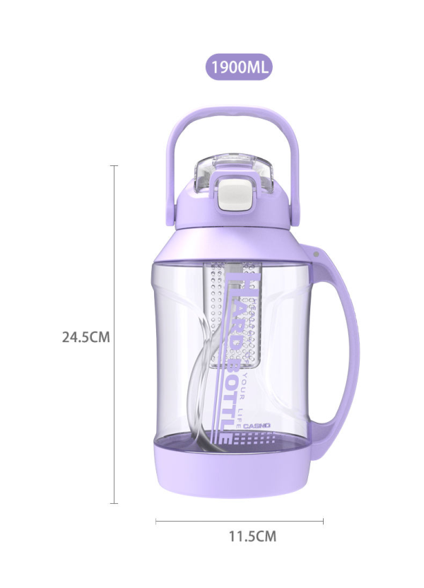Custom Sport Water Bottle With Straw Water Bottle Items Fitness Plastic Cup Portable Big Bottles