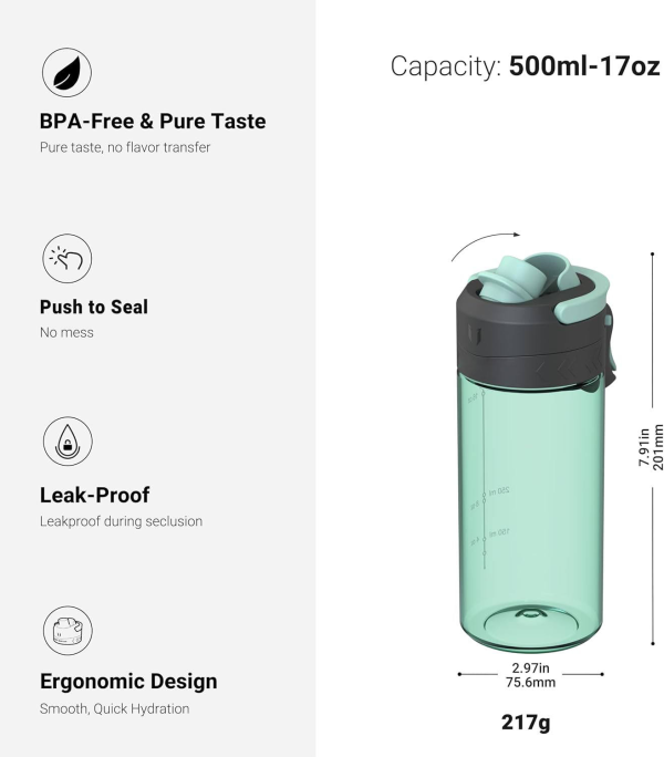 PC Sports Water Bottle, Scald-Resistant Plastic Cup, Adult Plastic Water Bottle