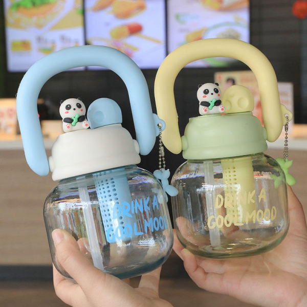 Customizable 800ml Portable Large Capacity Straw Tumbler with Tea/Water Separator