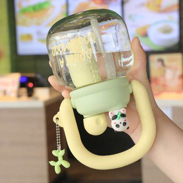 Customizable 800ml Portable Large Capacity Straw Tumbler with Tea/Water Separator
