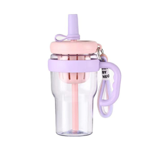 Juice Milk Coffee Clear Round Plastic Beverage Drinking 680ML Water Bottle