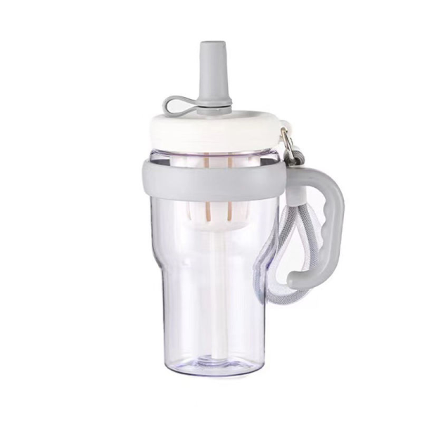 Juice Milk Coffee Clear Round Plastic Beverage Drinking 680ML Water Bottle