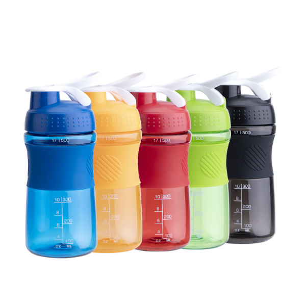 500ml Custom Logo BPA Free Plastic Gym Protein Sport Shaker Water Bottle