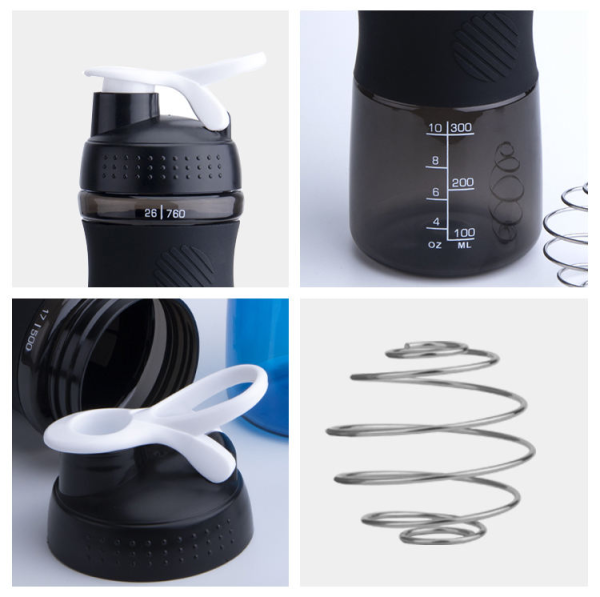 500ml Custom Logo BPA Free Plastic Gym Protein Sport Shaker Water Bottle