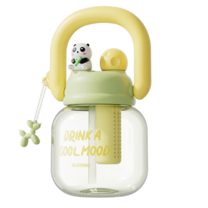 Customizable 800ml Portable Large Capacity Straw Tumbler with Tea/Water Separator