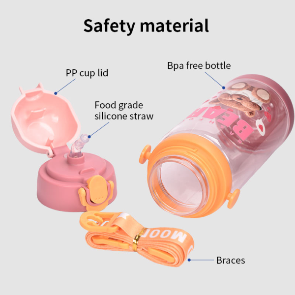 Leak Proof Girls Drink Bottle Classic Summer Student Cute Cartoon