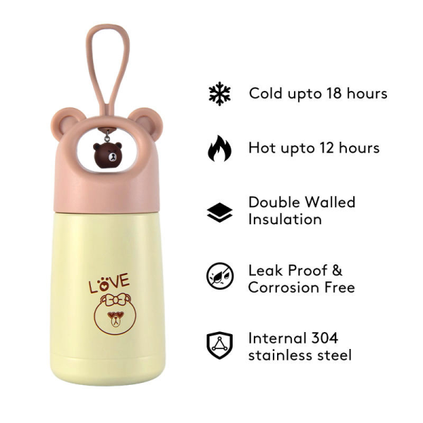 Custom 12oz Creative Cartoon Stainless Steel Cute Water Bottle