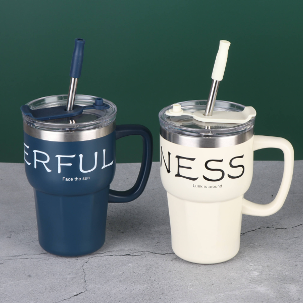 Insultaled Stainless Steel Tumblers Coffee Tumbler with Lid and Straw