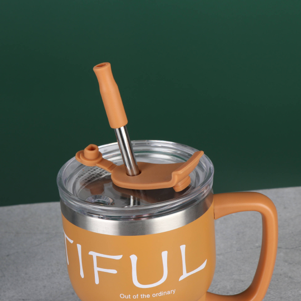 Insultaled Stainless Steel Tumblers Coffee Tumbler with Lid and Straw