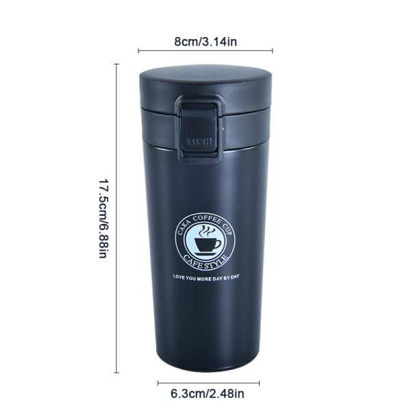 Stainless steel coffee cup double-layer insulated cup custom sports water bottle
