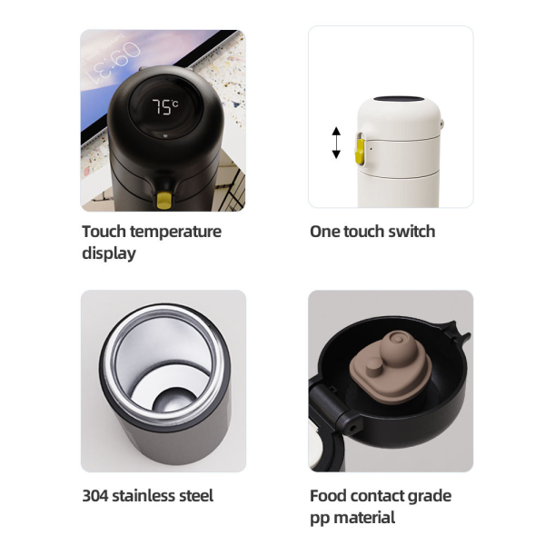 450ml Digital Led Double Wall Stainless Steel Vacuum Insulated Thermos Flask