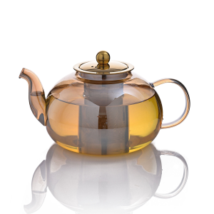 Wholesale Handmade Transparent Kettle Glass Teapot with Strainer