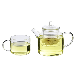 Glass Teapot Gift Set With Removable Glass Infuser and Lid