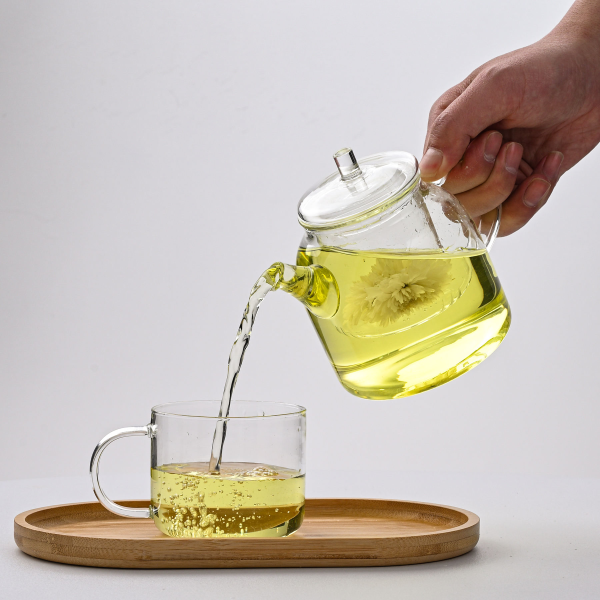 Glass Teapot Gift Set With Removable Glass Infuser and Lid