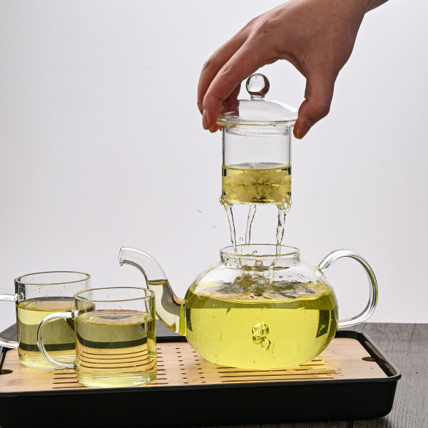 Wholesale Glass Teapot Set Cup Coffee Glass Cup Tea Set