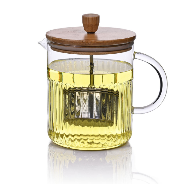 1200ml Personalized Tea Steeper Easy Simple Tea Brewing Glass Teapot with Strainer Filter Lid