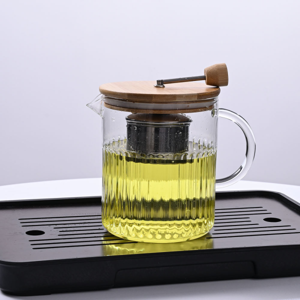 1200ml Personalized Tea Steeper Easy Simple Tea Brewing Glass Teapot with Strainer Filter Lid