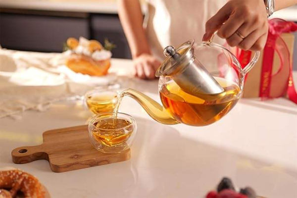 Handmade double-layer glass teacup insulated transparent teacup