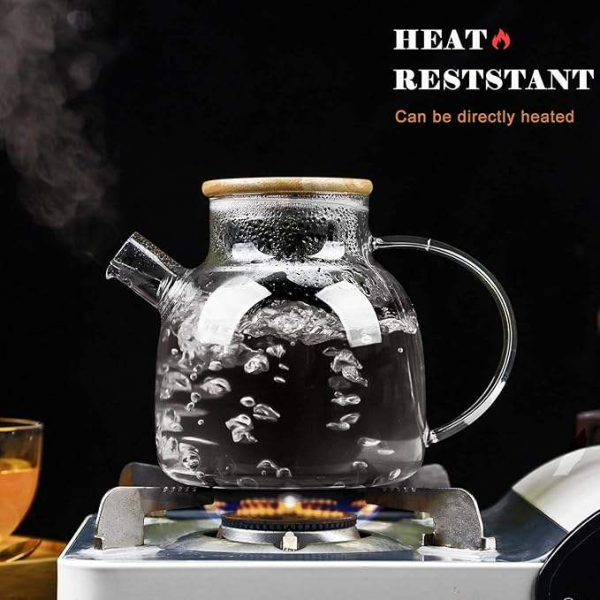 Hand Made Clear Glass Teapot Glass Pots Clear Teapots With Infuser Kettle Teapot