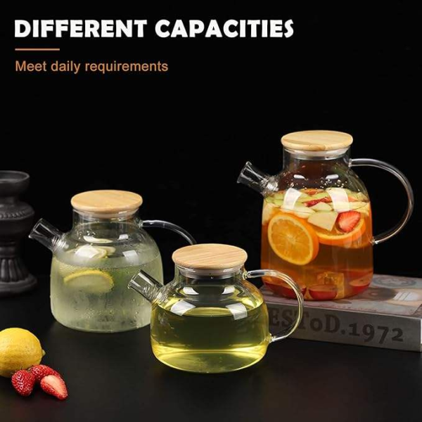 Hand Made Clear Glass Teapot Glass Pots Clear Teapots With Infuser Kettle Teapot
