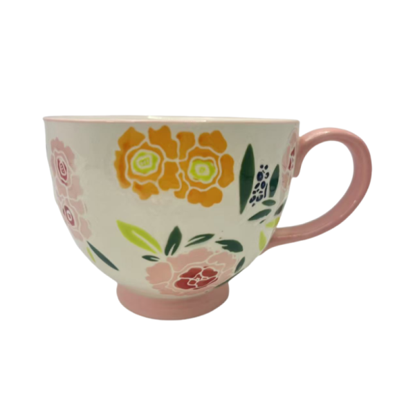 Under Glaze Color Handpainted Flower Ceramic Mugs Coffee Cups Tea Cup Set